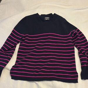 Striped Black and Pink Women's Sweater